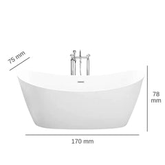 Troya Freestanding Acrylic Stylish Bathtub 1700mm - Tool Market