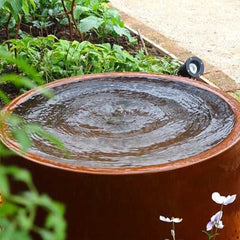 Contemporary Rusted Corten Steel Fountain (Round) - Tool Market