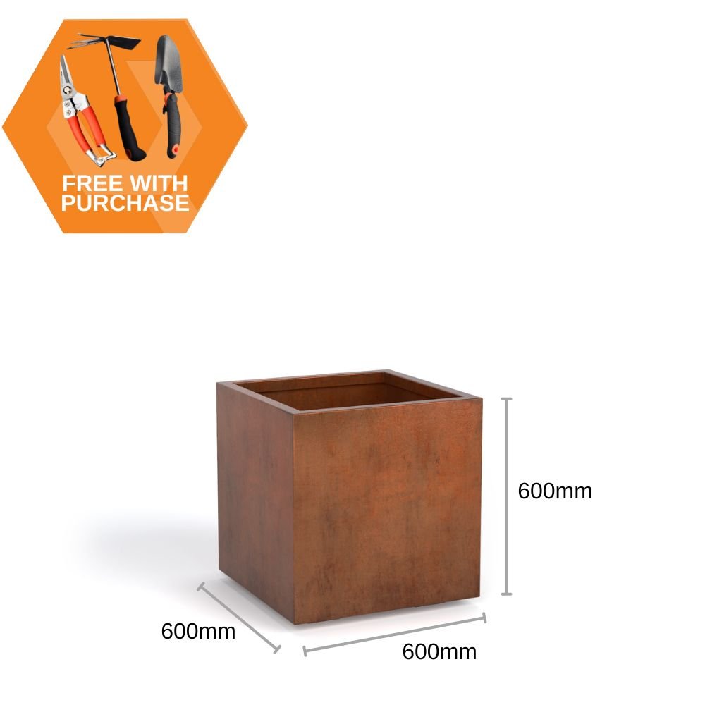 Corten Steel Cubic Planter Bundle - Tool Market