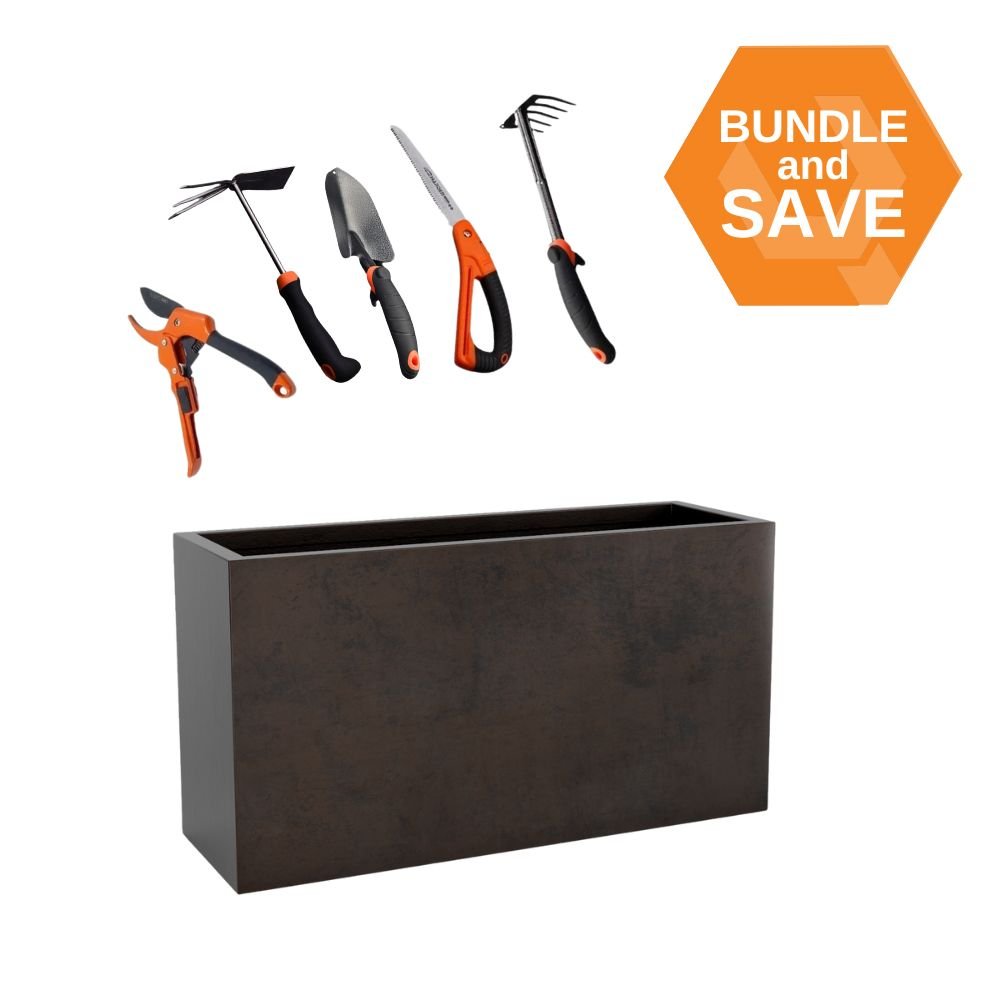 Corten Steel Raised Planter Box Matt Black Finish Bundle - Tool Market