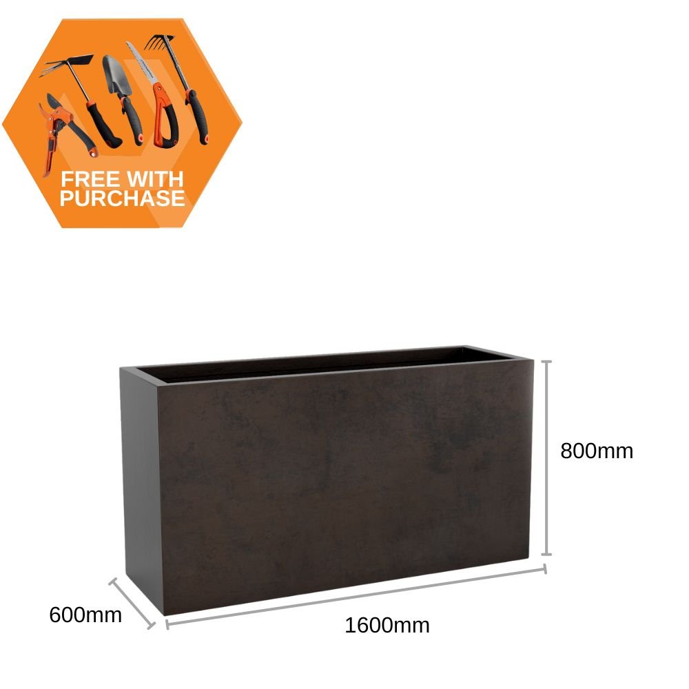 Corten Steel Raised Planter Box Matt Black Finish Bundle - Tool Market