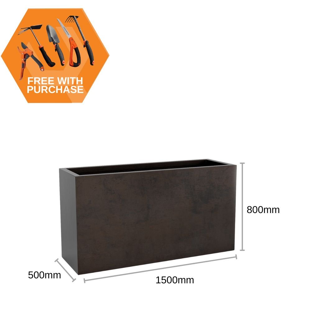 Corten Steel Raised Planter Box Matt Black Finish Bundle - Tool Market