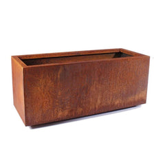 Corten Steel Raised Planter Box Rusty Chocolate Finish - Tool Market