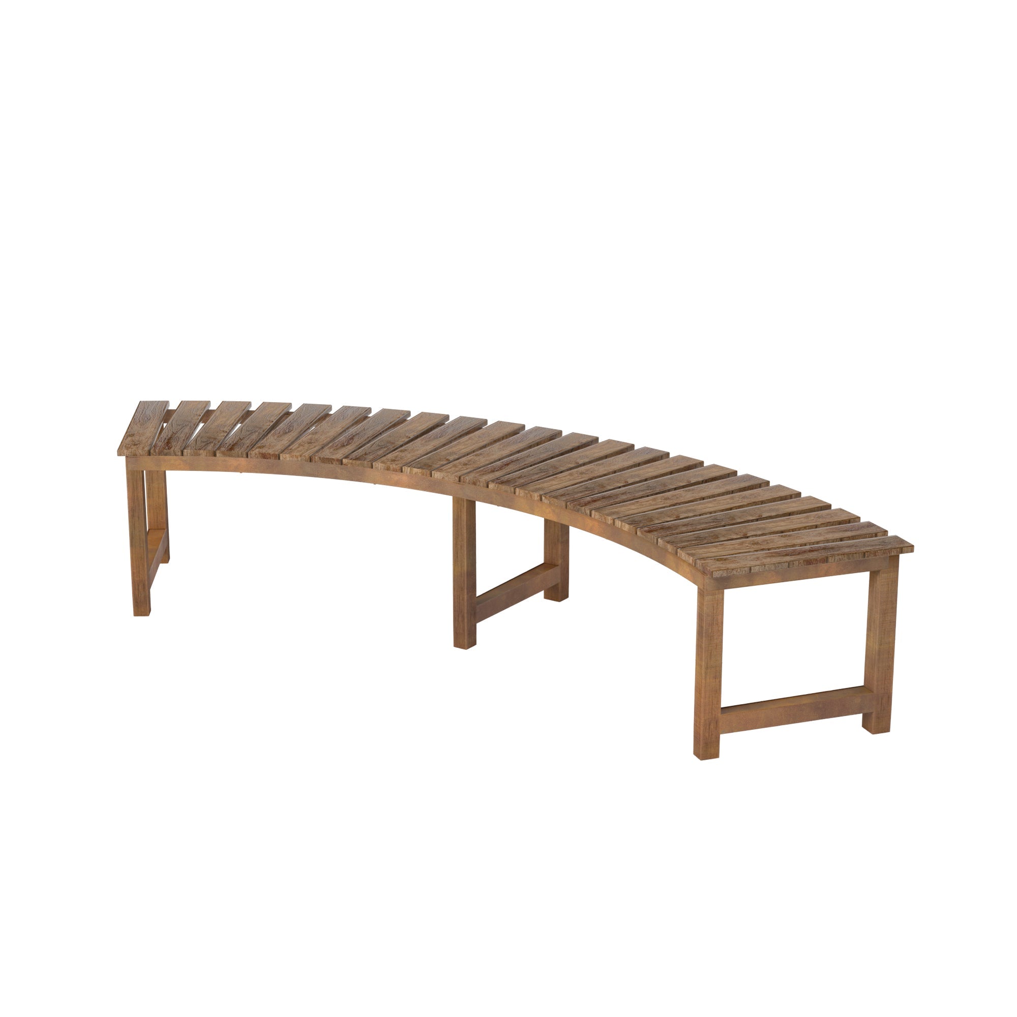 Craft Made Curved Corten Steel Bench Frame - Tool Market