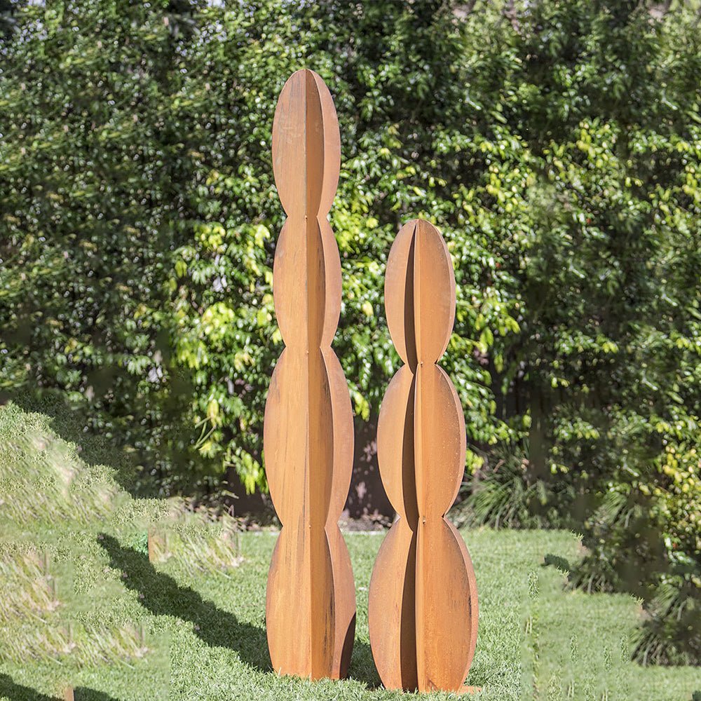 Eclipse Modern Corten Steel Sculpture Set - Tool Market