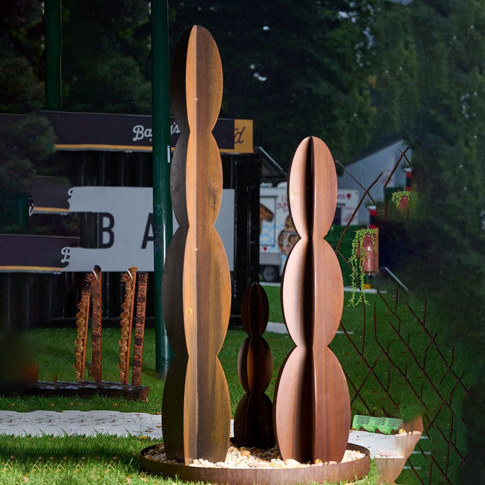 Eclipse Modern Corten Steel Sculpture Set - Tool Market