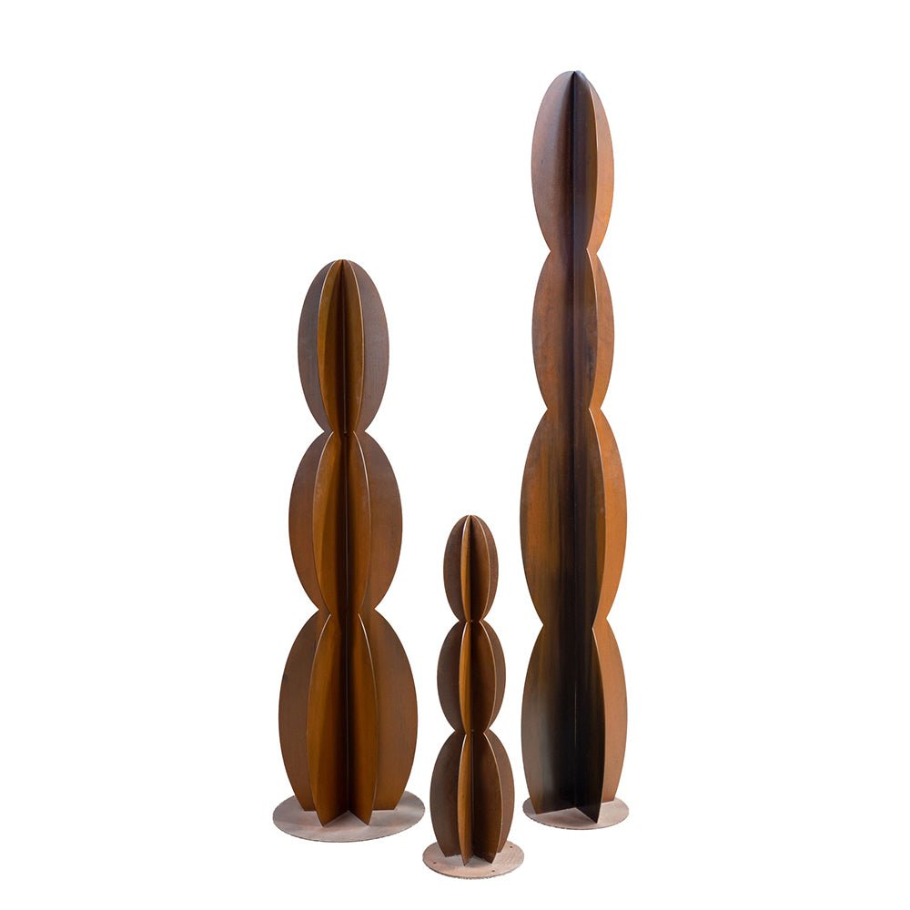 Eclipse Modern Corten Steel Sculpture Set - Tool Market