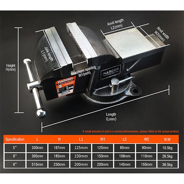 Harden 6” 150mm Heavy Duty Table Vice 600612 - Tool Market