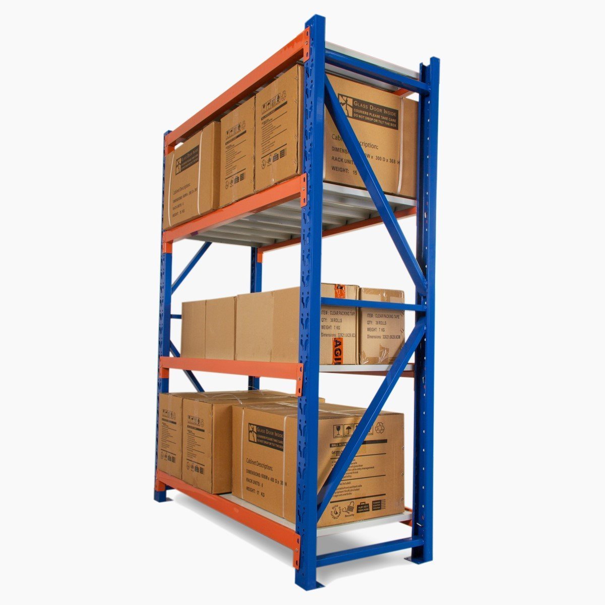 Heavy Duty Warehouse Garage Storage H2000 x L2000 x D600mm Steel Shelving Unit - 1000kg - Tool Market