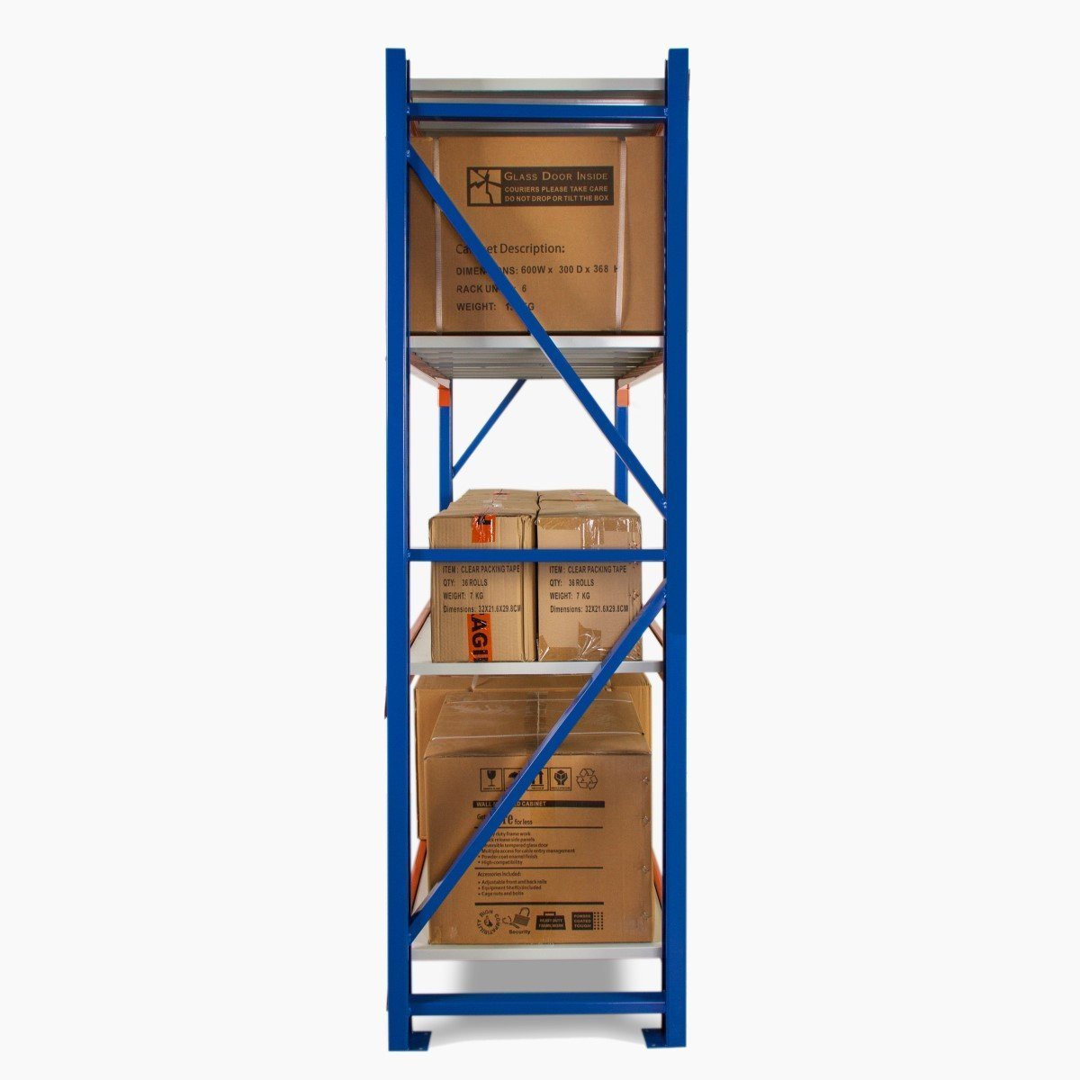 Heavy Duty Warehouse Garage Storage H2000 x L2000 x D600mm Steel Shelving Unit - 1000kg - Tool Market