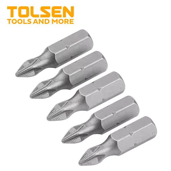 Tolsen 5PCS SCREWDRIVER BIT SET 5PCS*PH2*25 - Tool Market