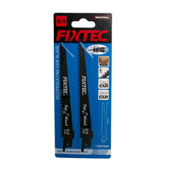 Fixtec 2 Piece Cr-V Reciprocating Saw Blade 6 TPI For Wood FRSB152W - Tool Market