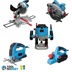 Fixtec 5 Pieces Corded Power Tools with 1600W Mitre Saw - Tool Market