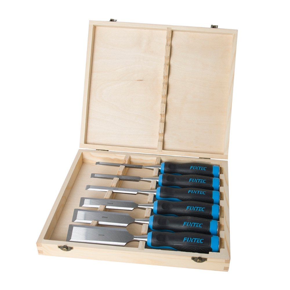 Fixtec 6 Piece Wood Chisel Set FHWWCZ106 - Tool Market