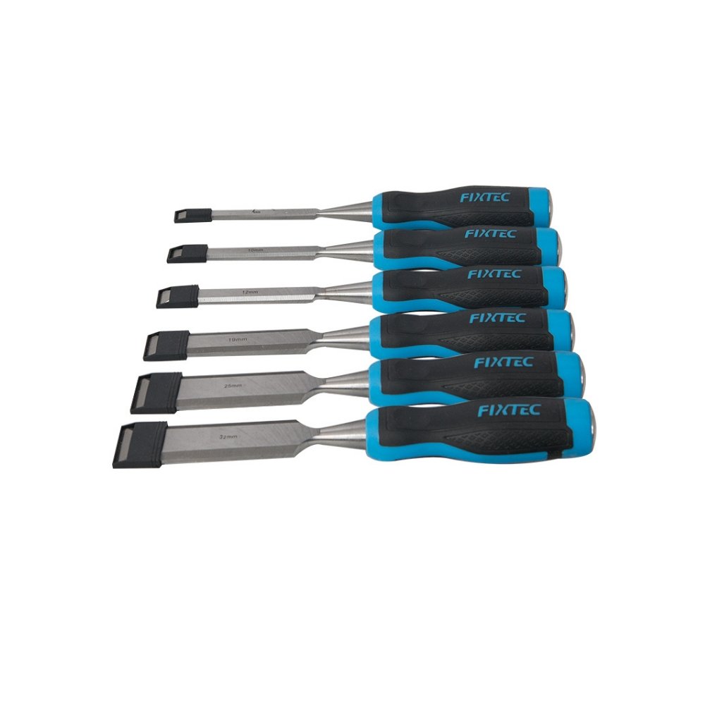 Fixtec 6 Piece Wood Chisel Set FHWWCZ106 - Tool Market