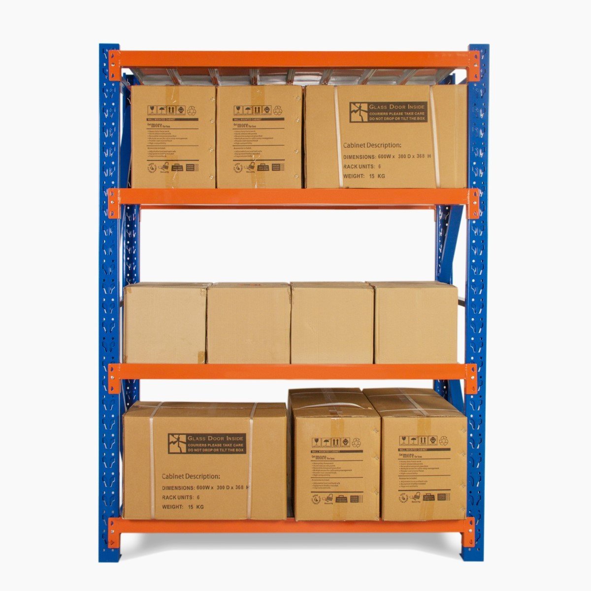 Heavy Duty Warehouse Garage Storage 2000 x 2000 x 600mm Steel Shelving Unit - 1000kg - Tool Market