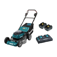 Makita DLM535PG2 36V (18V x 2) 6.0Ah Li-ion Cordless Brushless 70L 534mm (21") Lawn Mower Combo Kit - Tool Market