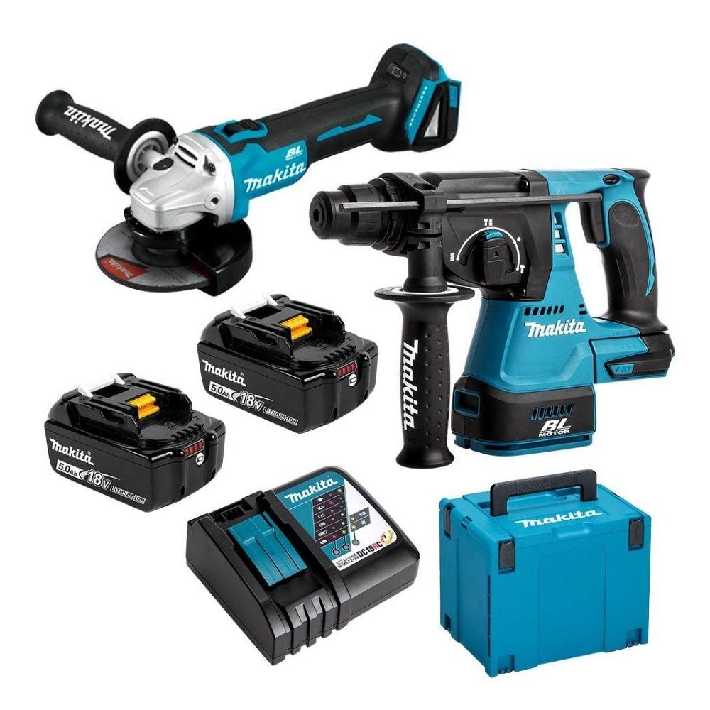 Makita DLX2279TJ 18V 5.0Ah Li-Ion 2 Piece Cordless Brushless Combo Kit - Tool Market