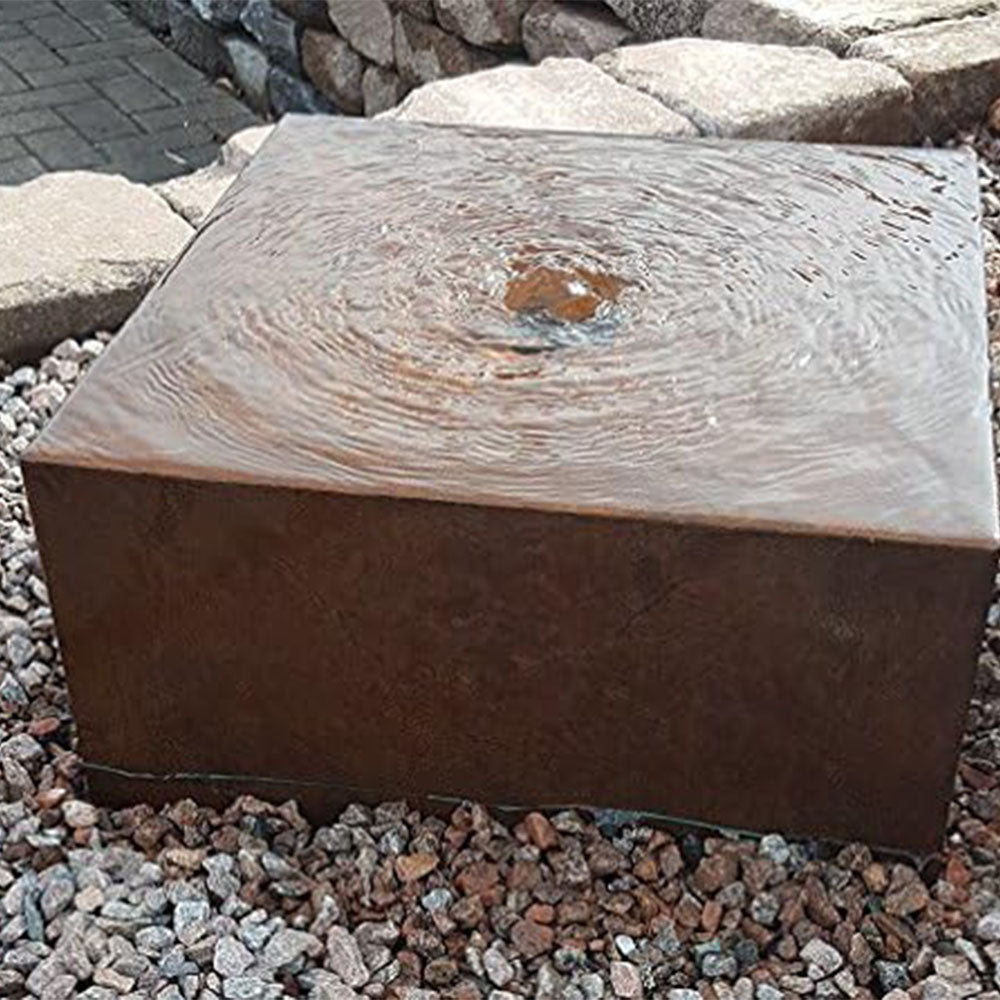 Modern Rusted Corten Steel Fountain - Tool Market