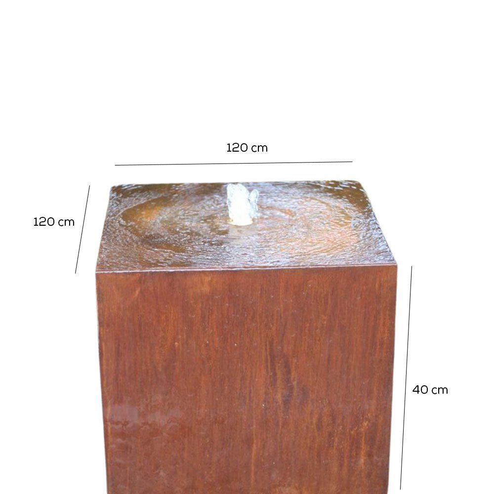 Modern Rusted Corten Steel Fountain - Tool Market