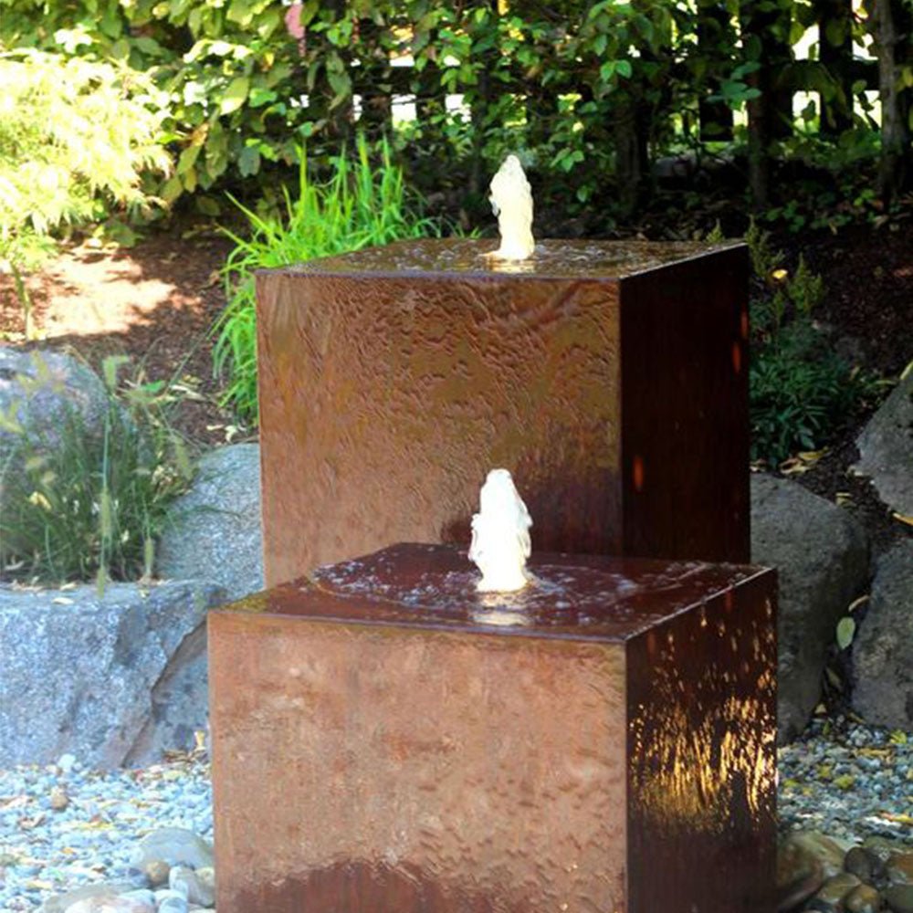 Modern Rusted Corten Steel Fountain - Tool Market