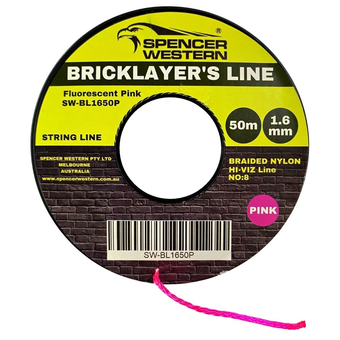 Spencer Western Bricklayer's Line Fluorescent Pink 50m - Tool Market